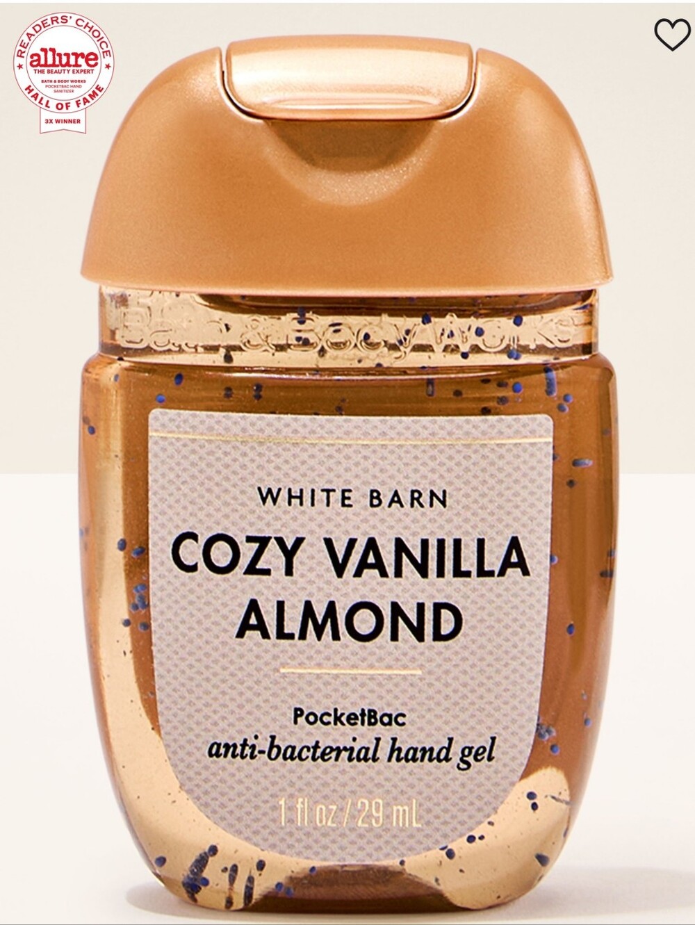 Bath Body Works Cozy Vanilla Almond Pocketbac Hand Sanitizer Gel 1oz NEW